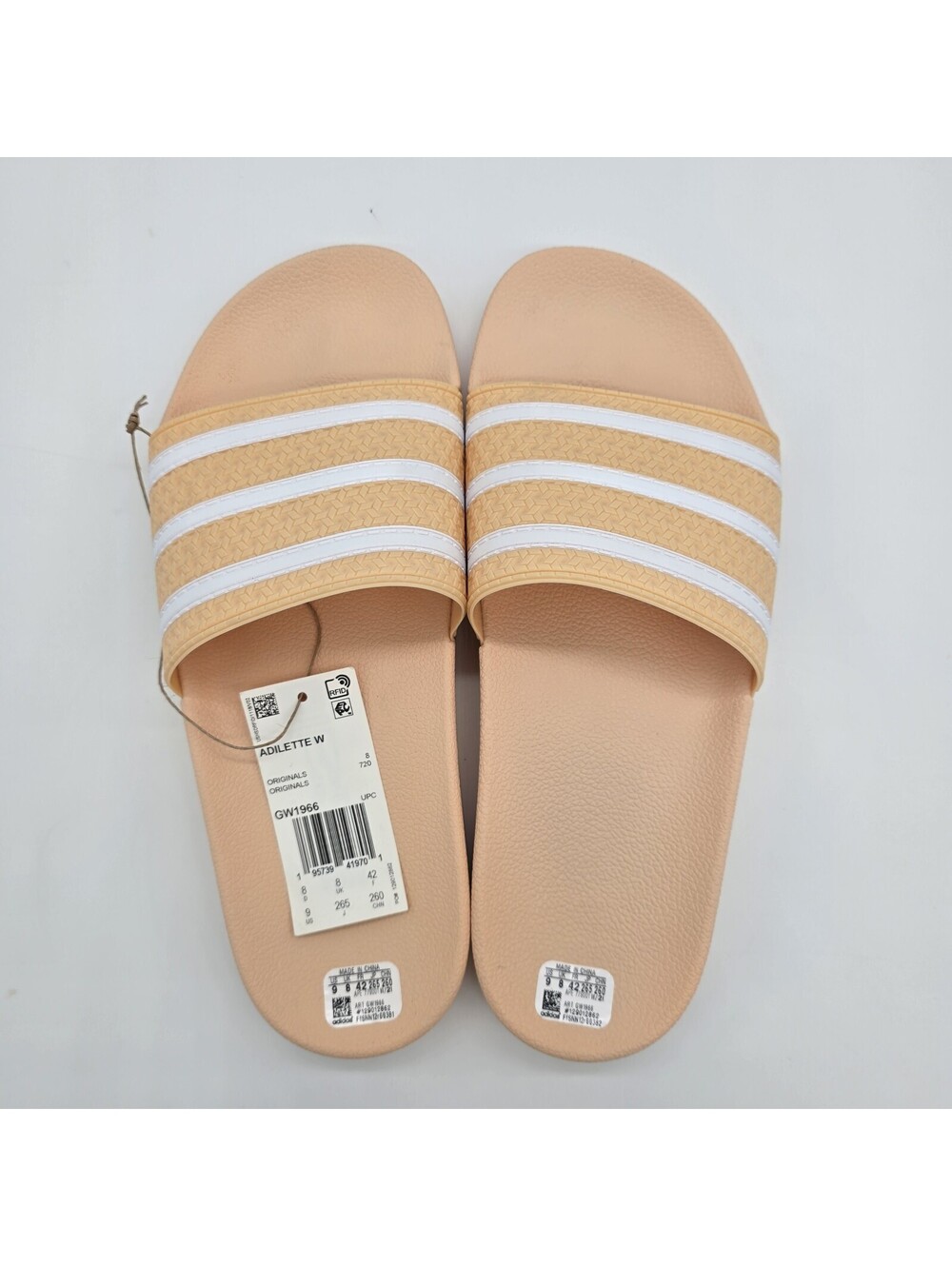 Adidas Originals Adilette Slides | Women's US size 9 | NWT, Halo Blush / Peach